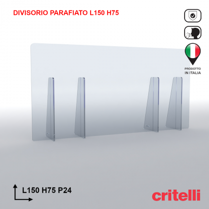 Divisorio parafiato DIV150H75S3