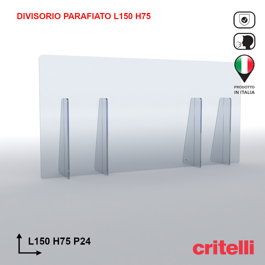 Divisorio parafiato DIV150H75S3