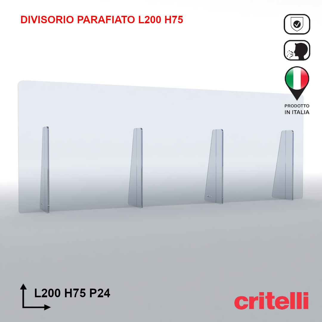 Divisorio parafiato DIV200H75S3