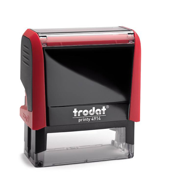 TRODAT PRINTY 4914 Timbro Autoinchiostrante Rettangolare Fucsia 64×26 mm Testo a 6-7 righe con Cartuccia Nera