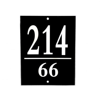 Numero civico in pvc nero con stampa UV 11x14 cm