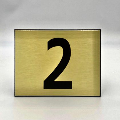 Numero civico in pvc oro con stampa UV 11x14 cm