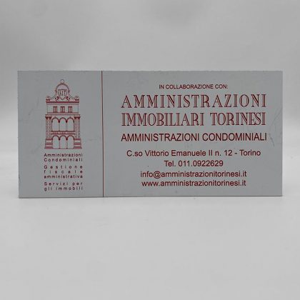 Targa per amministratori in alluminio composito