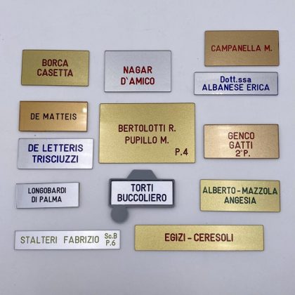 Targhette per Buca Lettere