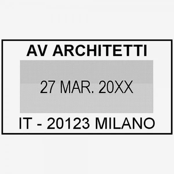 Impronta Timbro Trodat Professional Datario 5430 41x24 mm 2 righe