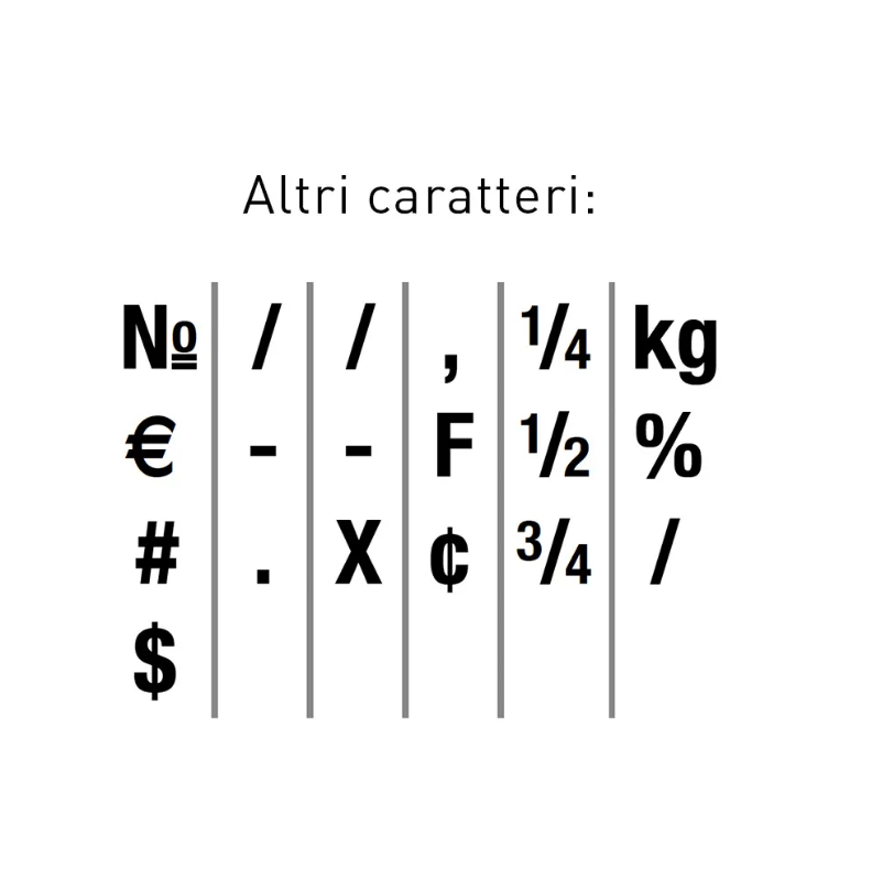 Caratteri Timbro AutoinchiostranteTrodat Professional Numeratore 5546