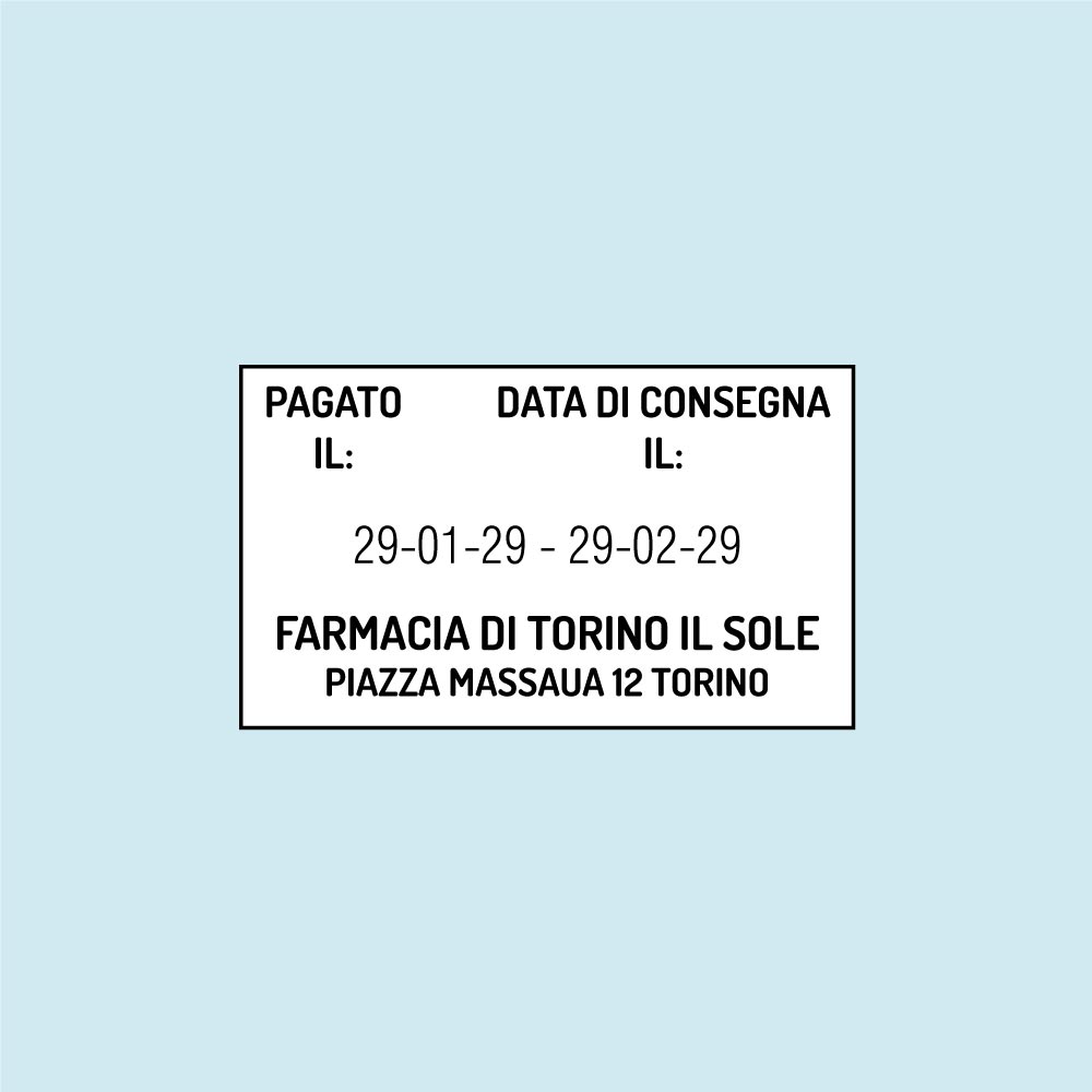 Impronta TRODAT PROFESSIONAL 5466PL Datario con piastra doppia data 56x33mm nero