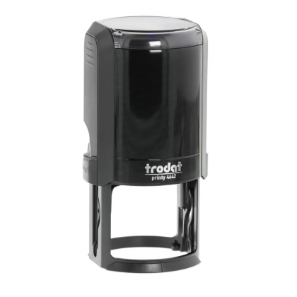 TRODAT PRINTY 4642 Timbro Autoinchiostrante Rotondo Nero Diametro Ø 42 mm Testo a 10 righe con Cartuccia Nera