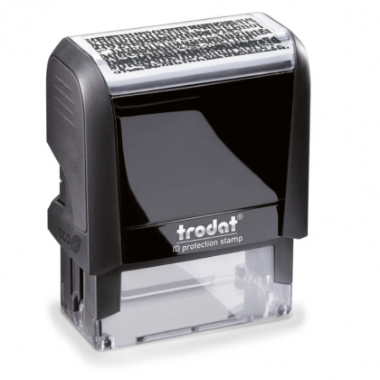 TRODAT PRINTY 4912 Timbro Autoinchiostrante da Ufficio PROTEZIONE DATI Nero Rettangolare 47×18 mm