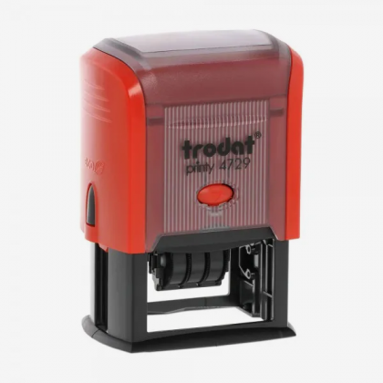 TRODAT PRINTY 4729 Timbro Autoinchiostrante Rettangolare Datario data italiana 50 x 30 mm con testo a 6 righe e Cartuccia Nera
