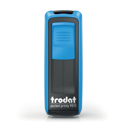 Timbro autoinchiostrante tascabila da viaggio trodat pocket printy 9511 nero blu