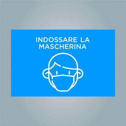 adesivo covid indossare la mascherina protezione