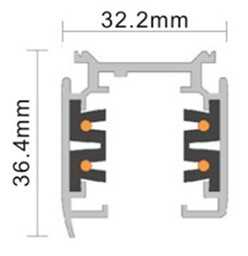 Sezione Binario a soffitto o parete sistema di illuminazione LED
