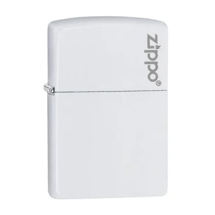 ACCENDINO ZIPPO ORIGINALE BIANCO MATTE CON LOGO art. 214ZL